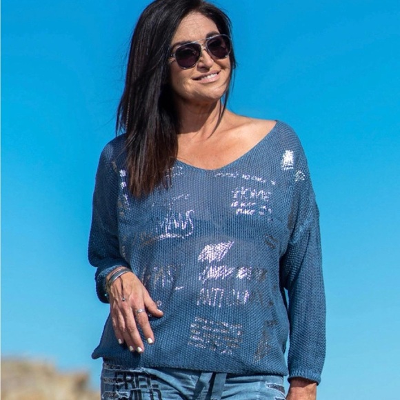 Sweaters - The Hip Shop Senatra Knit Graphic Sweater in S/M